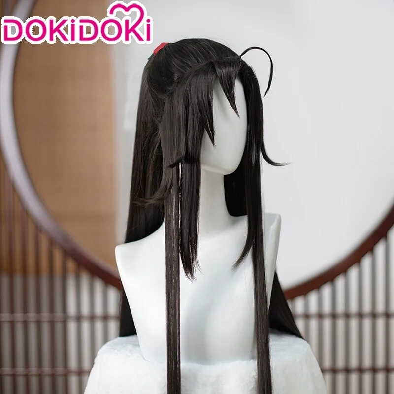 【Ready For Ship】DokiDoki Anime Mo Dao Zu Shi Cosplay Yiling Patriarch Ver Wei Wu Xian Dao Mo To Shi Black Long Wig/ Hairband Men MDZS