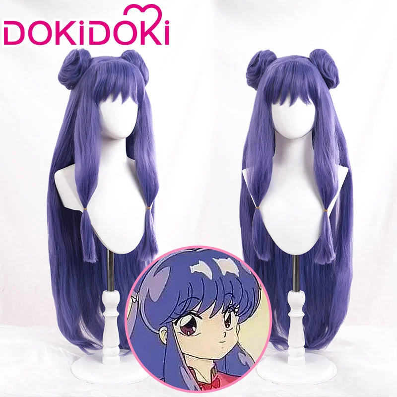 【Ready For Ship】DokiDoki Anime Ranma Nibun-no-Ichi Cosplay Shampoo Wig Purple Long Wig