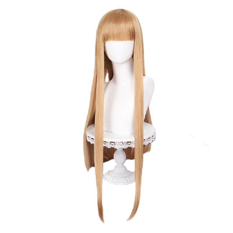 【Ready For Ship】DokiDoki Anime Spice and Wolf: Merchant Meets the Wise Wolf Cosplay Holo Wig Long Straight Orange Hair