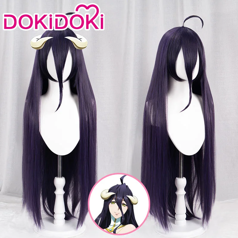 【Ready For Ship】DokiDoki Novel Game AFK ARENA X OVERLORD Cosplay Cosplay Wig Albedo Wig Long Purple