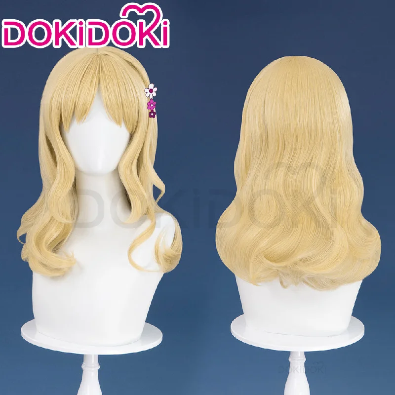 DokiDoki Game Anime Diabolik Lovers Cosplay Komori Yui Wig Long Curly Yellow Hair