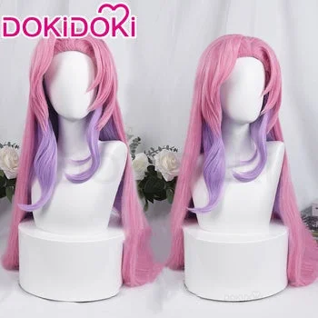 【Ready For Ship】DokiDoki Game Cosplay Crystal Rose Wig Long Pink Purple Hair