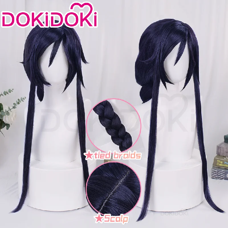 DokiDoki Game Cosplay Wig Long Purple Hair Tied Braids