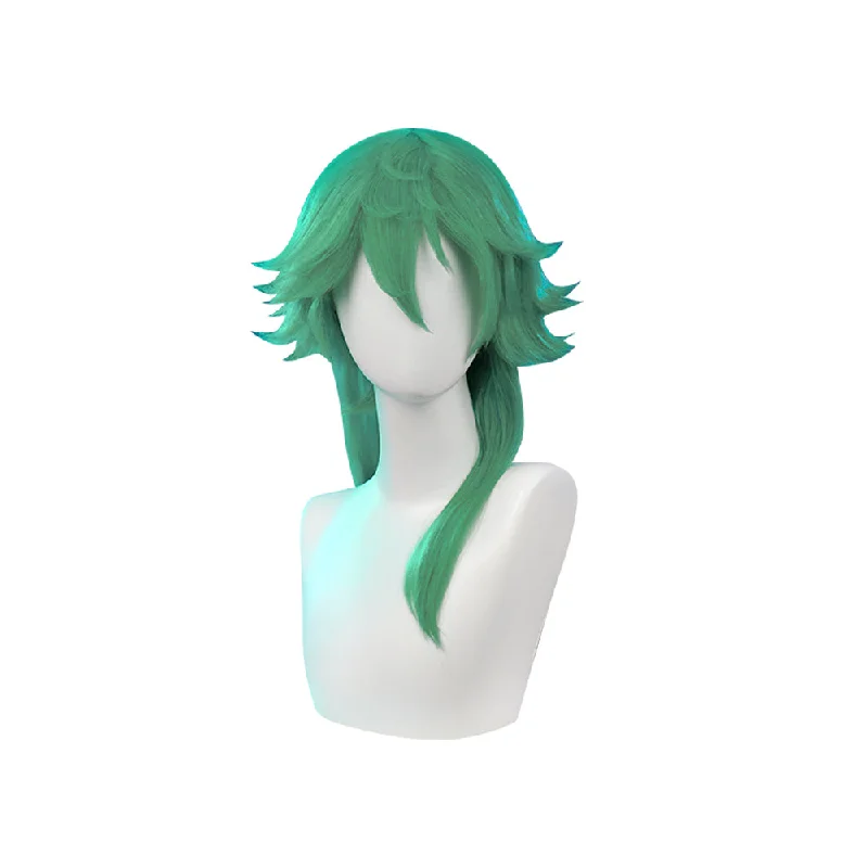 【Ready For Ship】DokiDoki Game Cosplay Wig / Glasses Long Straight Green Hair