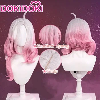 【Ready For Ship】DokiDoki Game Cosplay Wig Long White Pink Hair