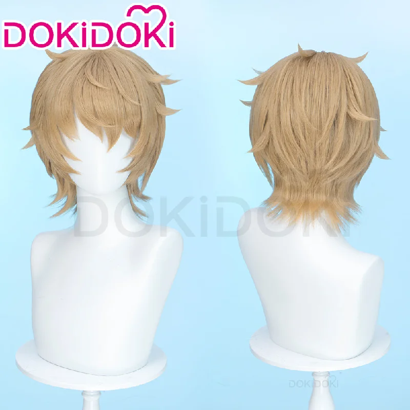 DokiDoki Game Cosplay Wig Short Straight Yellow  Hair