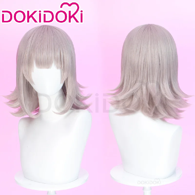 【Ready For Ship】DokiDoki Game Danganronpa Nanami ChiaKi Cosplay Wig Short Straight Pink Hair