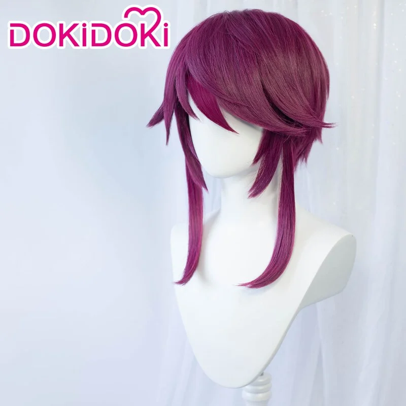 【Ready For Ship】DokiDoki Game Genshin Impact Cosplay Rosaria Wig Women Purple Wig