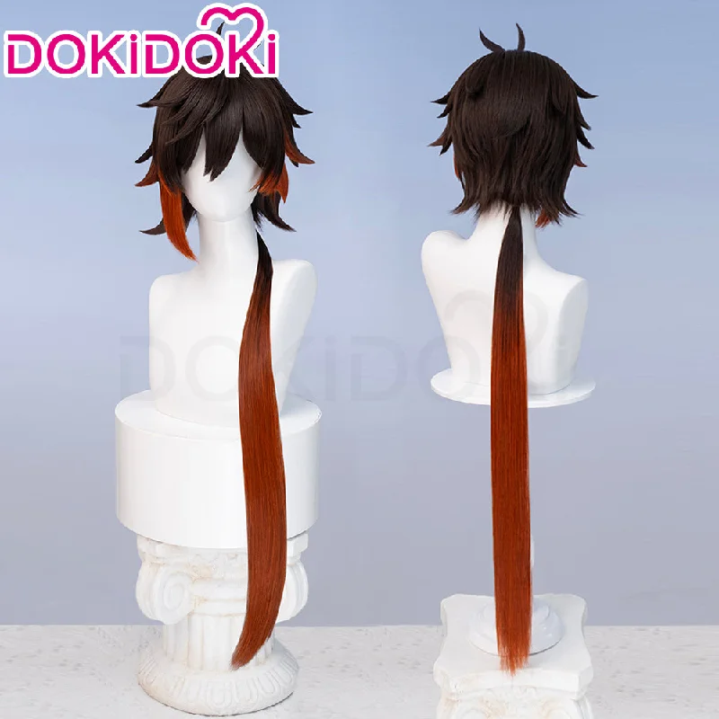 【Ready For Ship】DokiDoki Game Genshin Impact Cosplay Zhongli Wig Zhong Li Gradient Long Wig Men