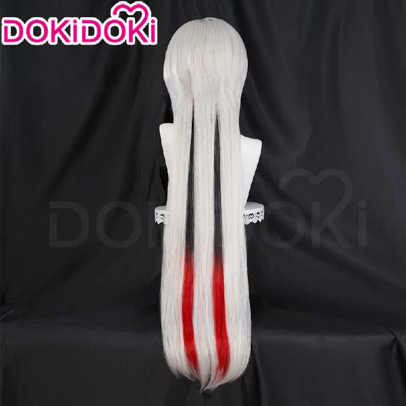 【Ready For Ship】【Last Batch】DokiDoki Game Genshin Impact Fontaine Fatui Harbinger Cosplay Wig Cosplay  Arlecchino Hair Extension / Earrings Short