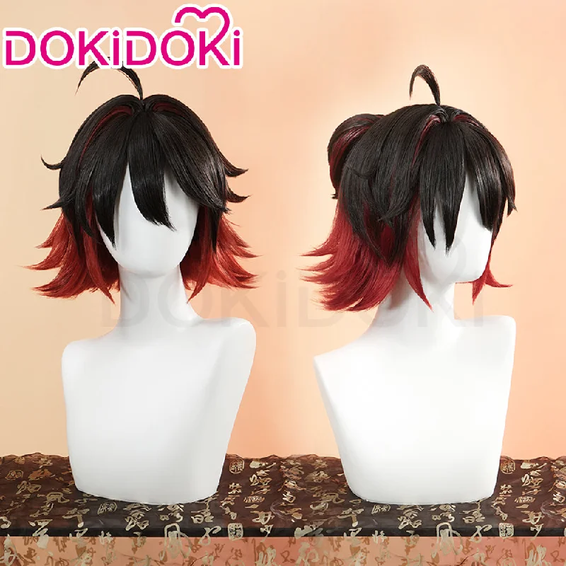 【Ready For Ship】DokiDoki Game Genshin Impact GaMing Cosplay  Wig Short Brown Ga Ming