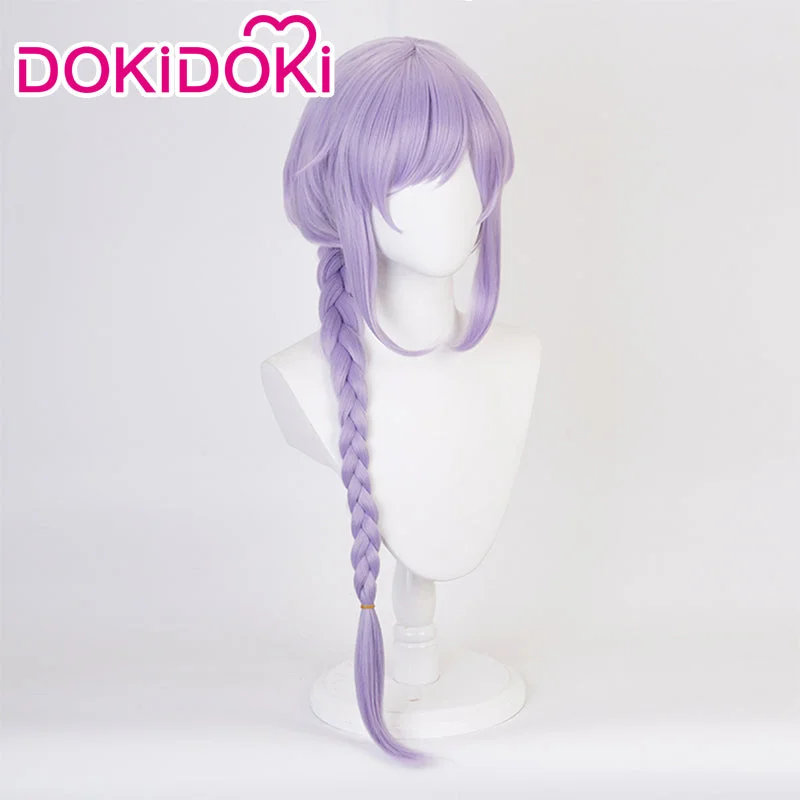 【Ready For Ship】DokiDoki Game Genshin Impact QiQi Cosplay Wig Long Light Purple Halloween