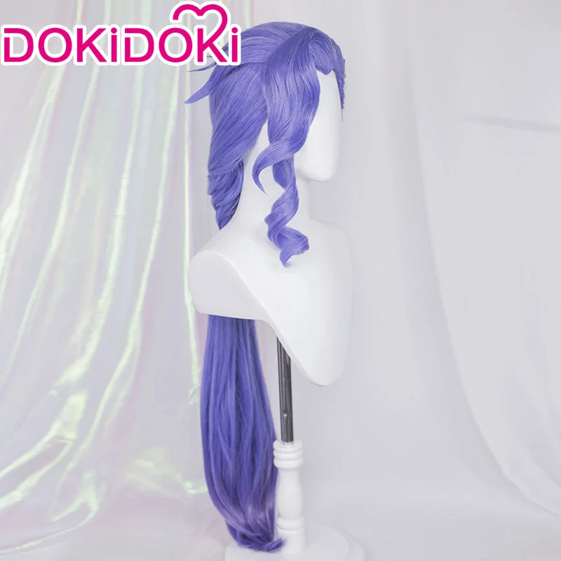 DokiDoki Game Glorious Cosplay Wig Long Blue Purple