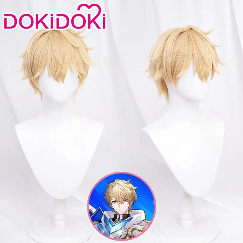 DokiDoki Game Honkai: Star Rail Cosplay Gepard Landau Wig Gold Short