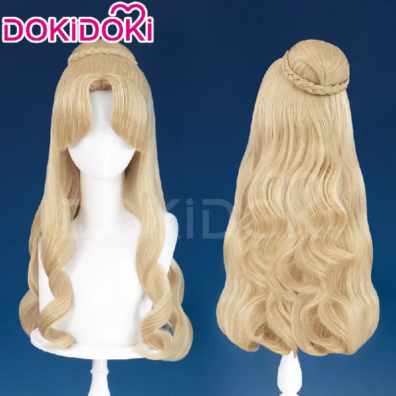 Dokidoki Game Lord of the Mysteries Cosplay Audrey Hall Wig Long Curly Yellow Wig