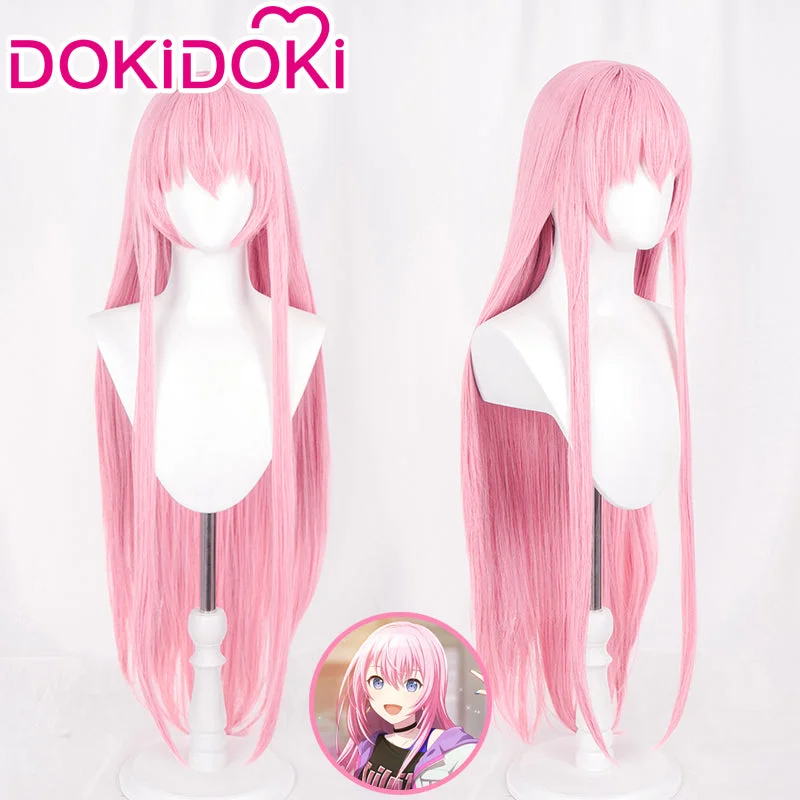 【Ready For Ship】DokiDoki Game Project Sekai Colorful Stage!  Cosplay Megurine Luka Wig Long Straight Pink Hair PJSK