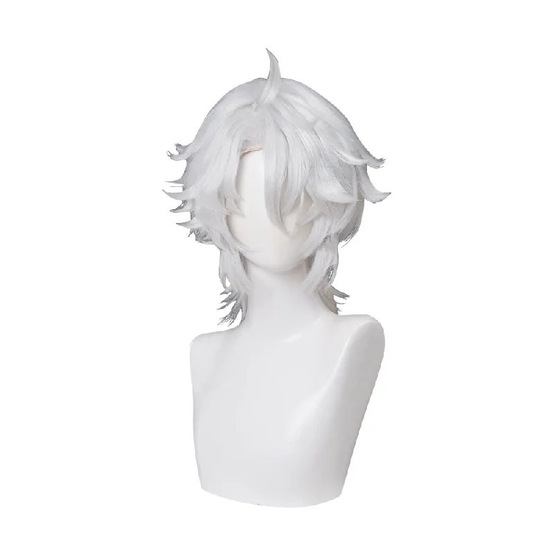 DokiDoki Game Wuthering Waves Cosplay Lingyang Wig / Tattoo Sticker Long Straight White Yellow Hair Ling Yang Liondance