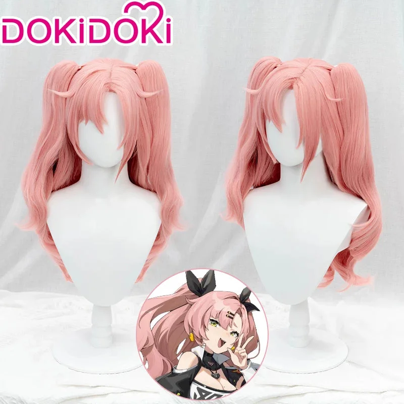 【Ready For Ship】DokiDoki Game Zenless Zone Zero Cosplay Nicole Demara Women Curly Pink Lone Cosplay Wig