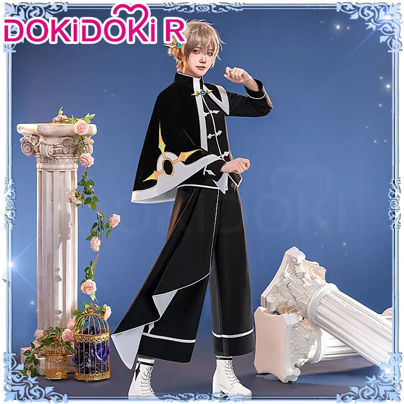 DokiDoki-R Anime Card Captor Sakura Cosplay Syaoran Li Costume Black And White Suit