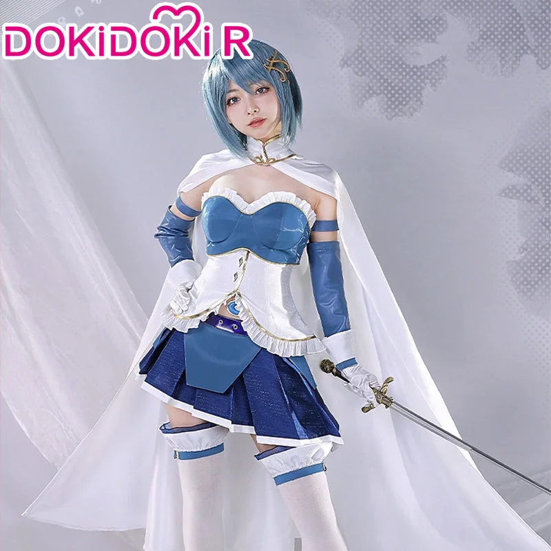 DokiDoki-R Anime Cosplay Costume Women Blue White Battle Dress