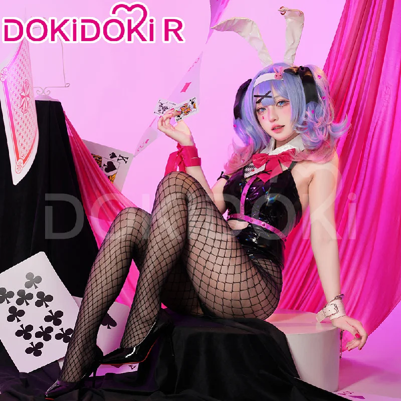 【S/M Ready For Ship】【Size S-2XL】DokiDoki-R VSINGER Cosplay Rabbit Hole Costume Bunny Girl Sexy Black