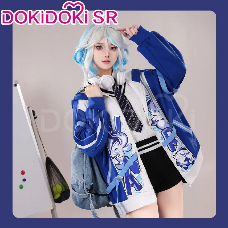 DokiDoki-SR Game Genshin Impact Cosplay Furina Costume Childhood Doujin Casual Wear Hoodie