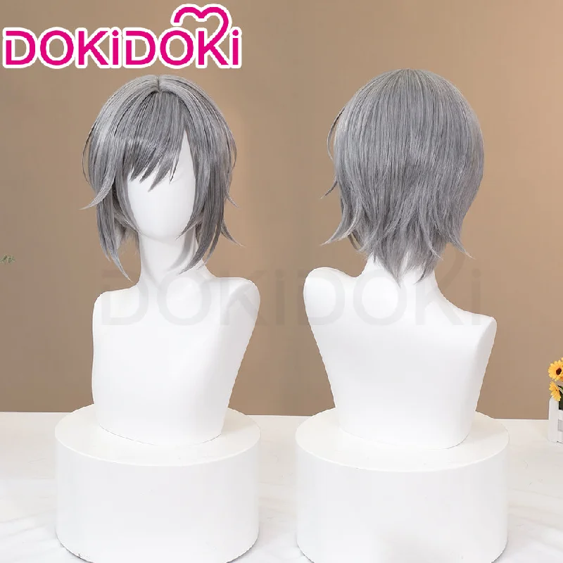 DokiDoki Project Sekai Colorful Stage! Cosplay Hinomori Shiho Wig Short Straight Silver Hair PJSK Leo/need