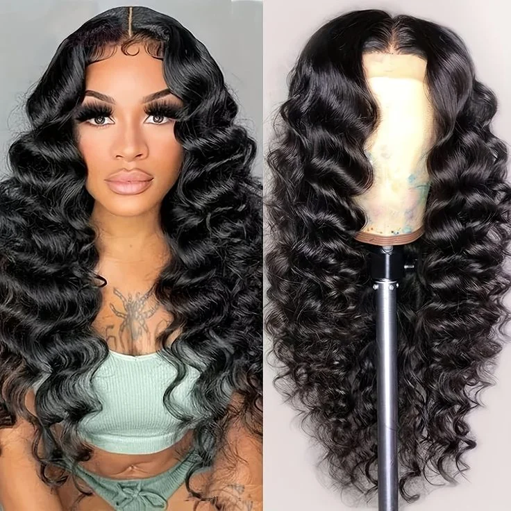 Glueless Wig Loose Deep Wave 13x4 Lace Front Wigs Human Hair Pre-Cut