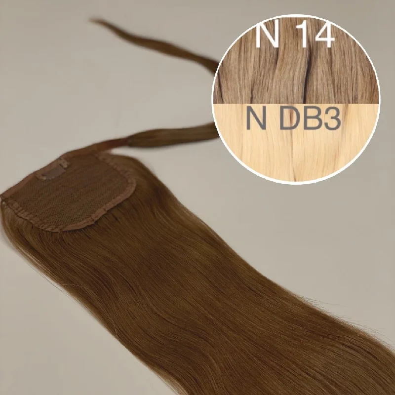 Hair Ponytail Color _14/DB3 GVA hair_One donor line