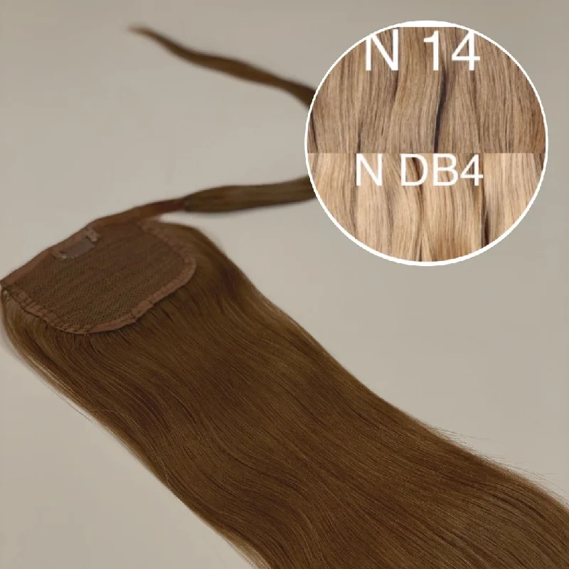 Hair Ponytail Color _14/DB4 GVA hair_One donor line