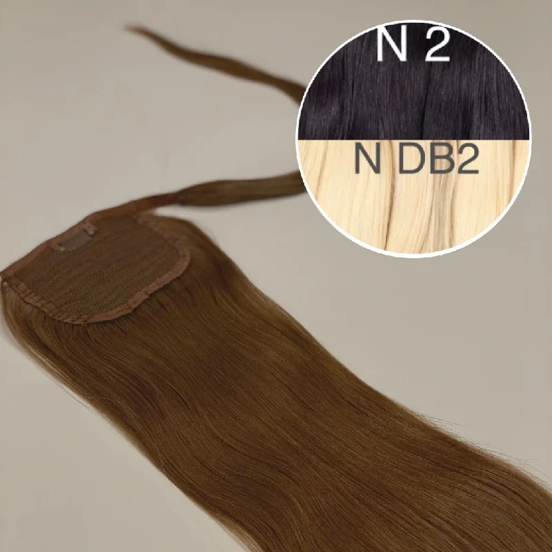 Hair Ponytail Color _2/DB2 GVA hair_One donor line