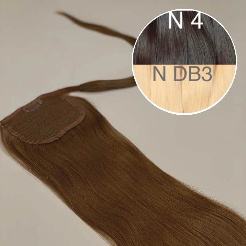 Hair Ponytail Color _4/DB3 GVA hair_One donor line