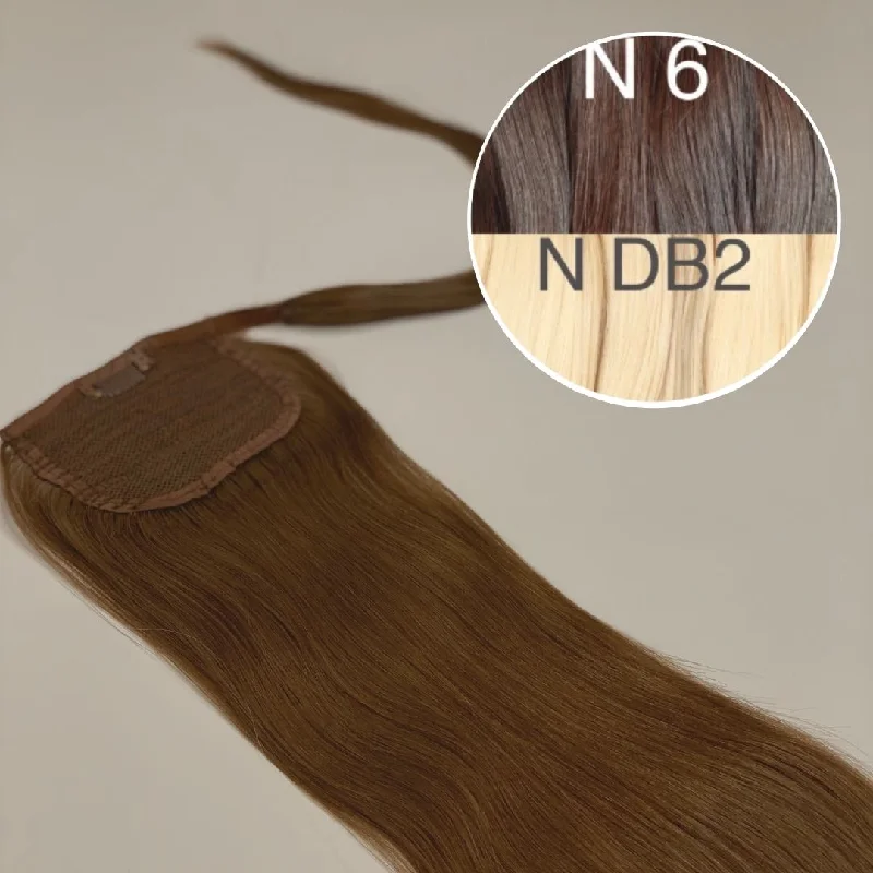 Hair Ponytail Color _6/DB2 GVA hair_One donor line