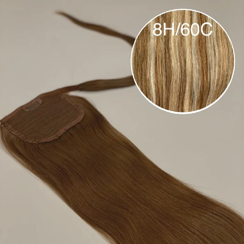 Hair Ponytail Color _8H/60C GVA hair_Luxury line