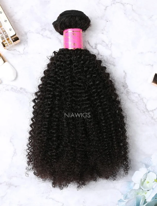 Hair Weft Bundles Natural Color Brazilian Afro Kinky Curly Human Hair