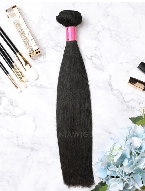 Hair Weft Bundles Natural Color Brazilian Silky Straight Human Hair