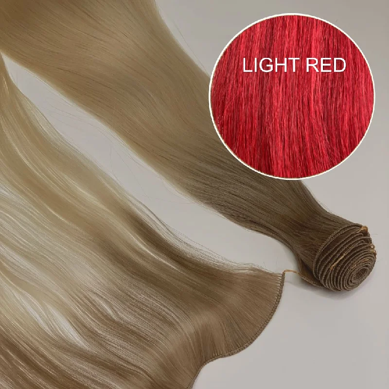 Hair Wefts Hand tied / Bundles Color LIGHT RED GVA hair_Luxury line