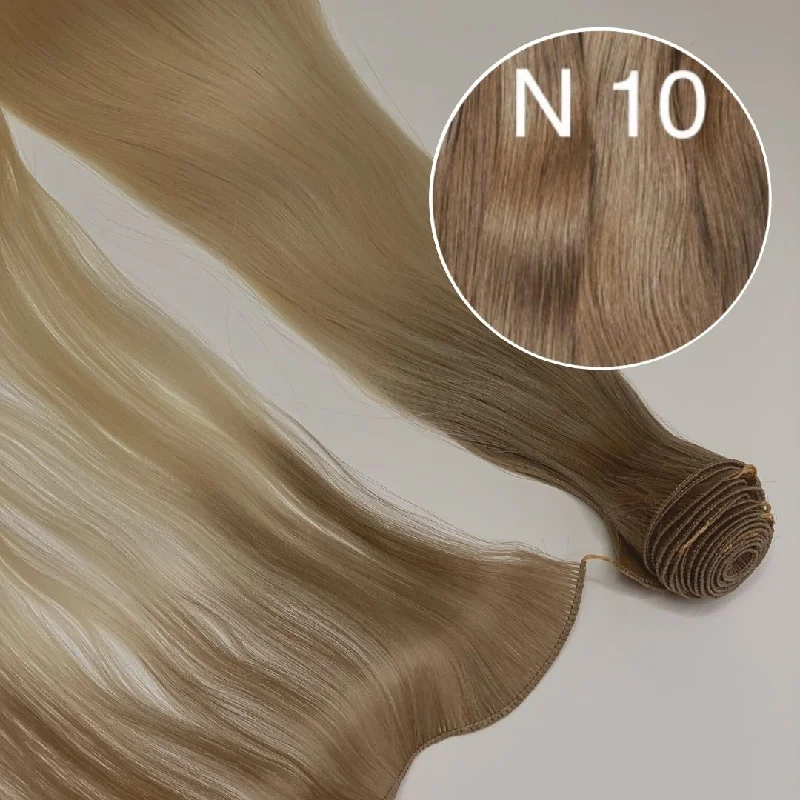 Hair Wefts Hand tied / Bundles Color 10 GVA hair_One donor line