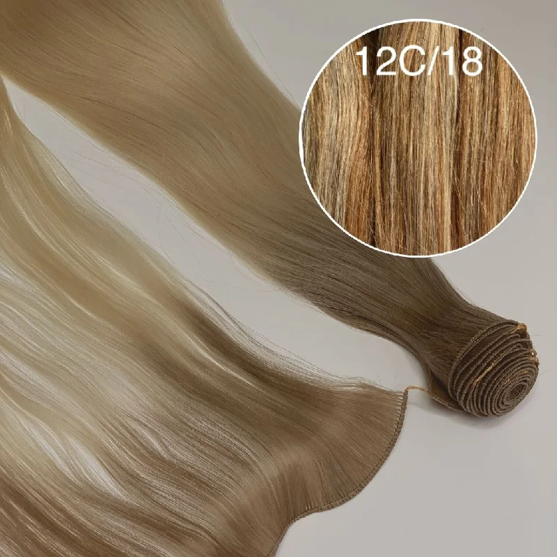 Hair Wefts Hand tied / Bundles Color _12C/18 GVA hair_Luxury line