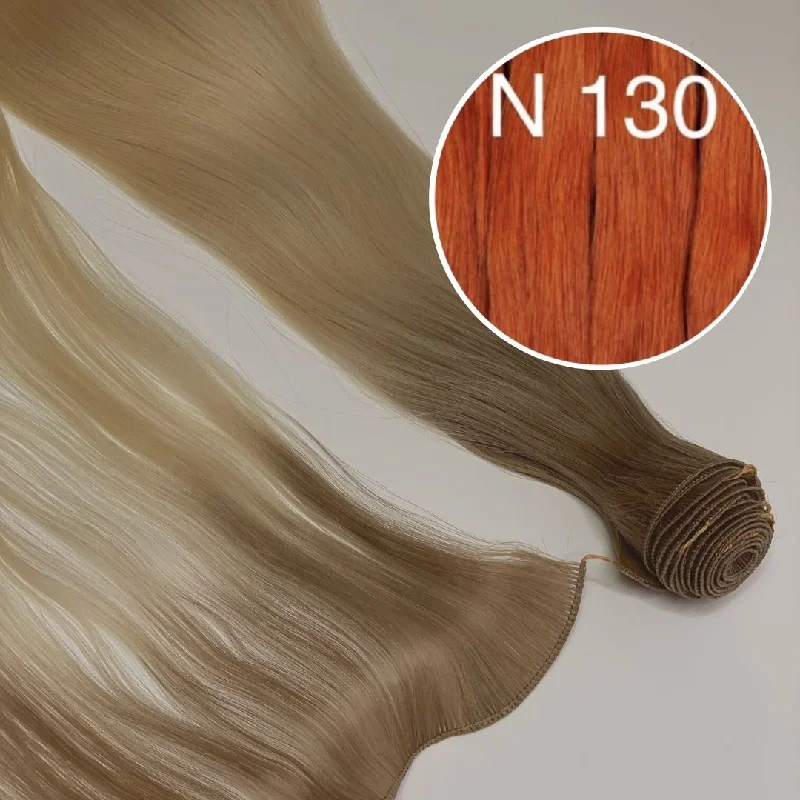 Hair Wefts Hand tied / Bundles Color 130 GVA hair_One donor line