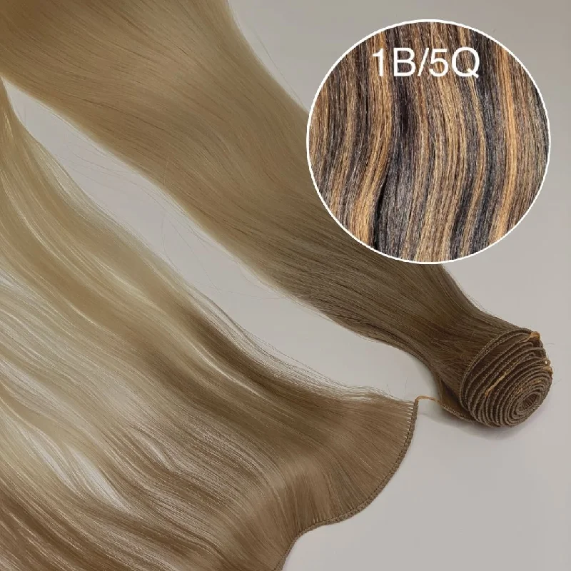 Hair Wefts Hand tied / Bundles Color _1B/5Q GVA hair_Luxury line