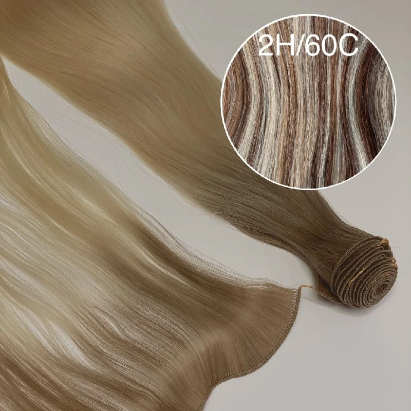 Hair Wefts Hand tied / Bundles Color _2H/60C GVA hair_Luxury line