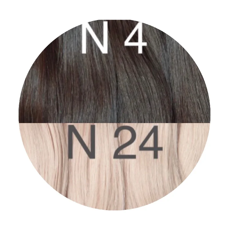 Hair Wefts Hand tied / Bundles Color _4/24 GVA hair_One donor line