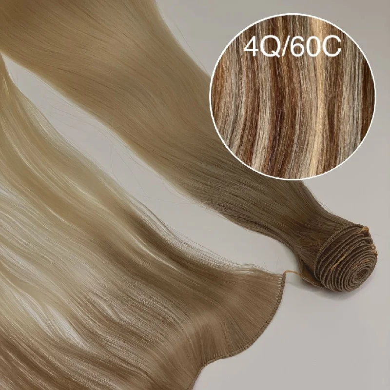 Hair Wefts Hand tied / Bundles Color _4Q/60C  GVA hair_Luxury line