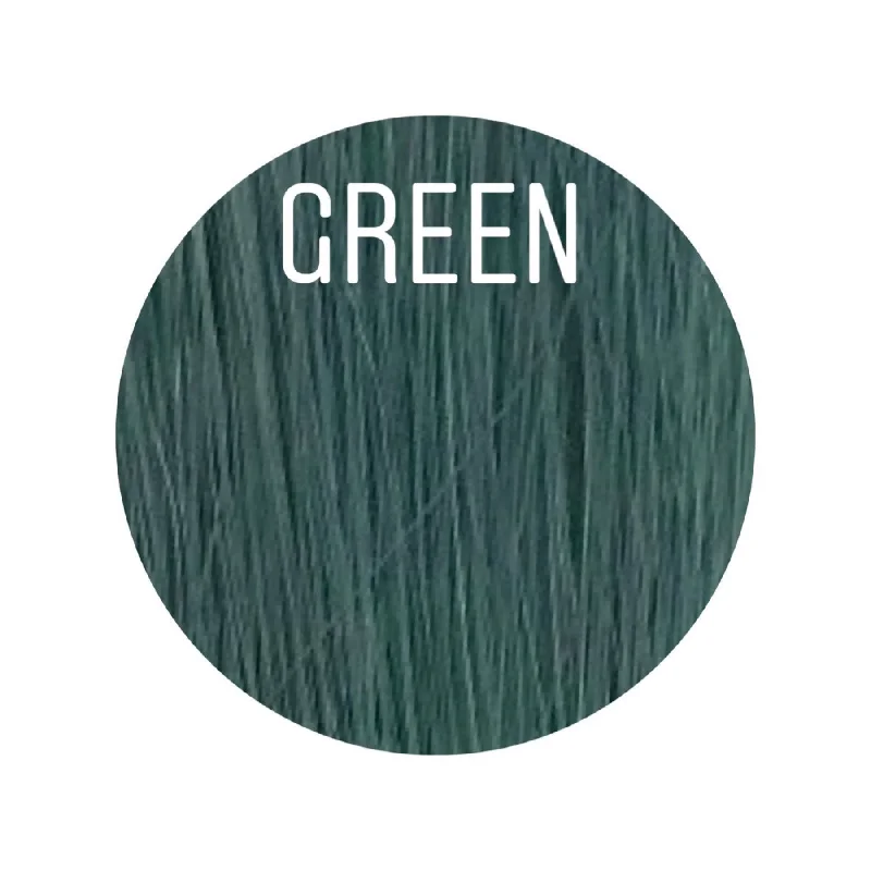 Hair Wefts Hand tied / Bundles Color GREEN GVA hair_One donor line