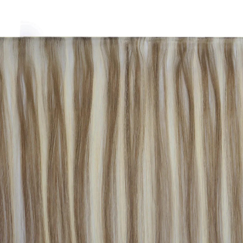 [virgin+]Genius Weft Human Hair Vivien virgin+ Bundles HairHighlight Platinum Blonde #P8/60