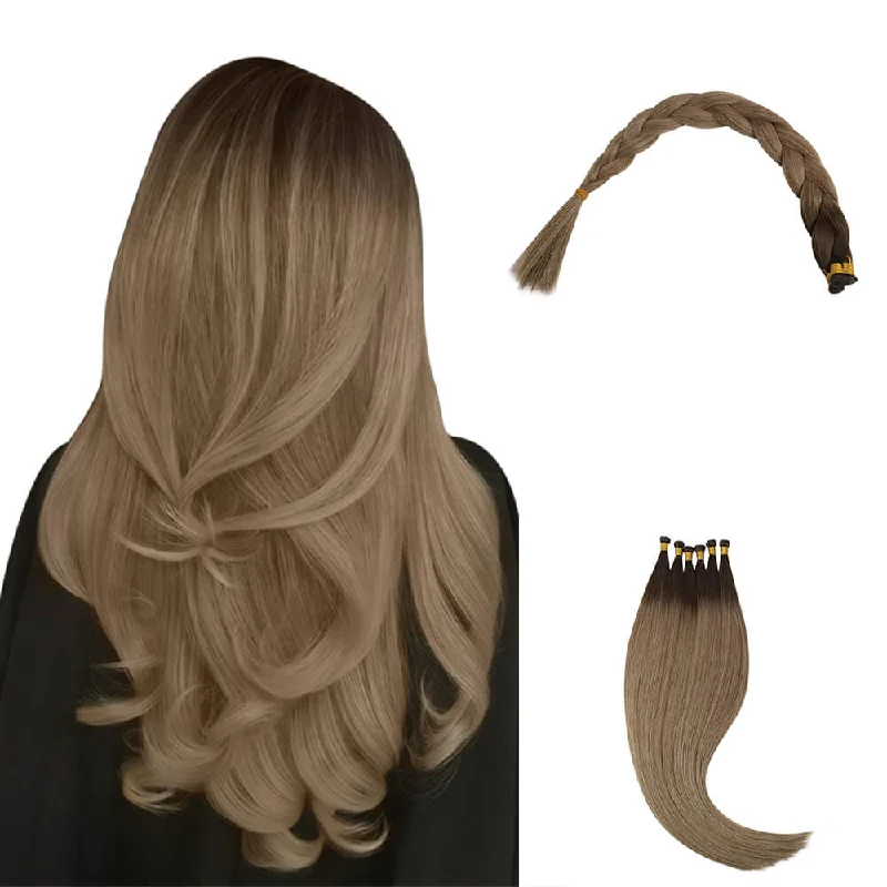 [virgin+]Genius Weft Hair Extensions Hair Bundles Human Straight Weave Balayage#R2/DXB/18