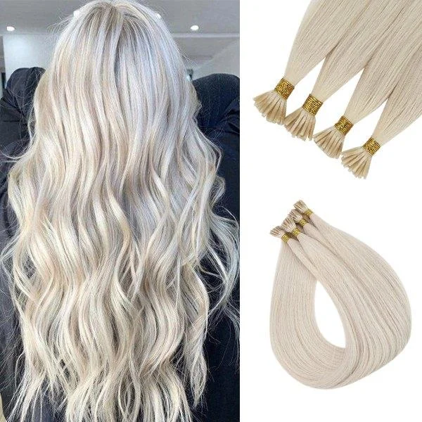 Sunny Hair Stick I Tip Virgin Human Hair Extensions White Blonde #1000