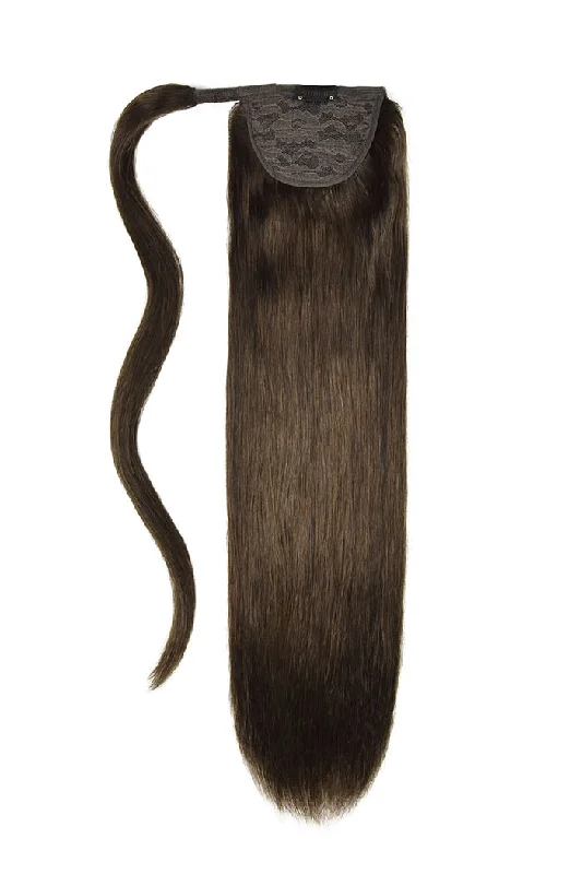 Medium Brown (#4) Straight Up Wrap Around Ponytail