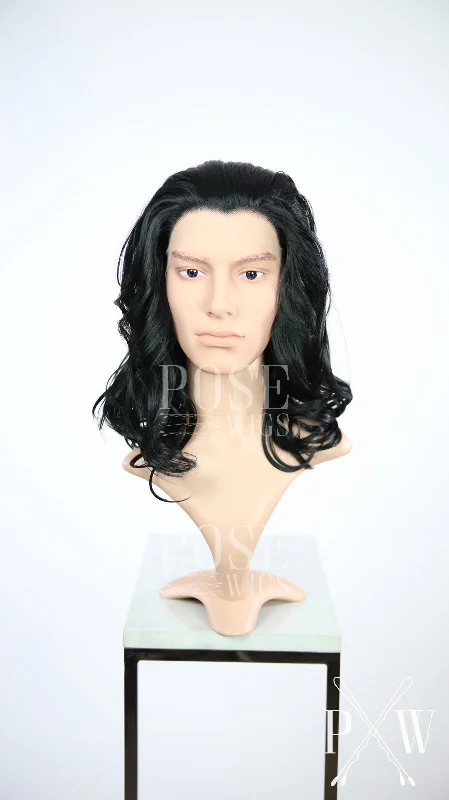 Men's Zoey Midnight Black - Lace Front Wig